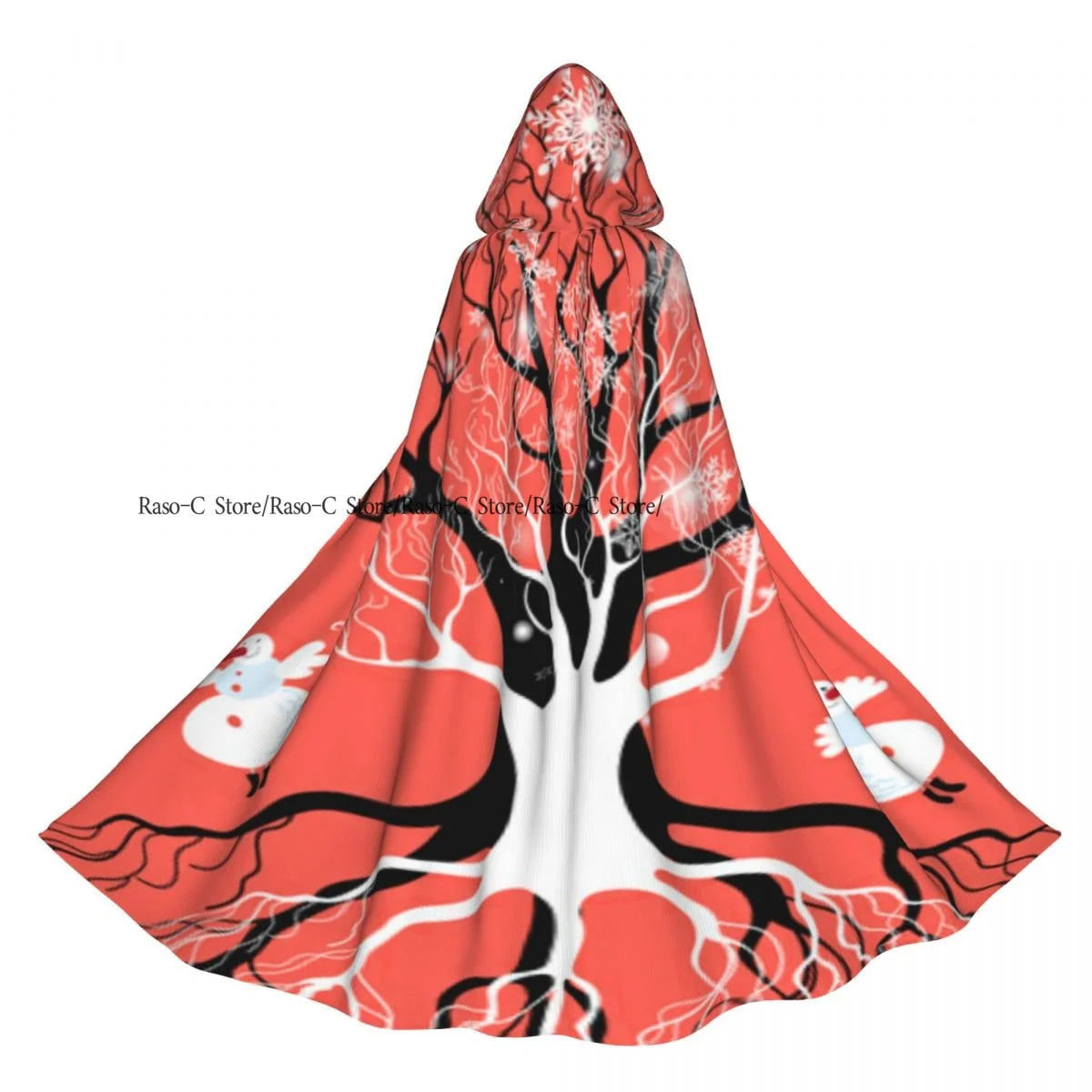 Hooded Cloak Unisex Cloak with Hood Tree With Ripe Apples Harvest Season Theme Cloak Vampire Witch Cape Cosplay Costume