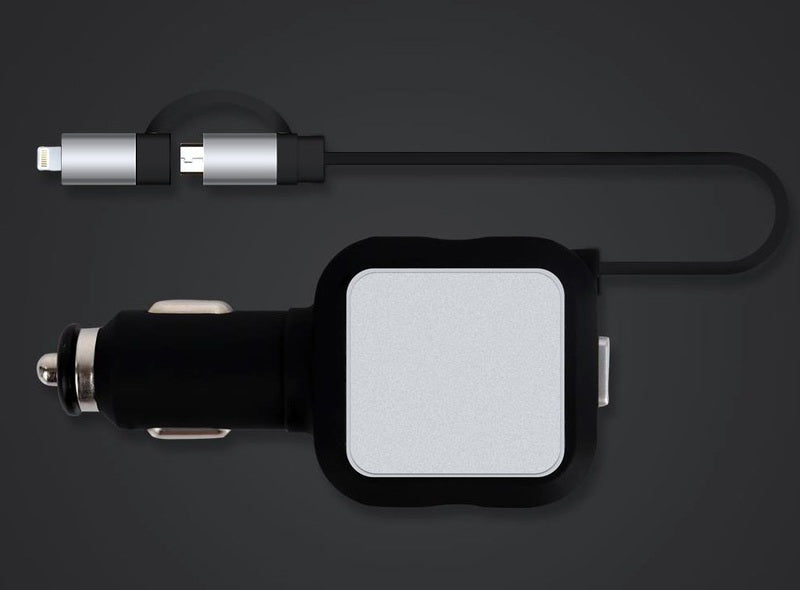 Retractable 2 in 1 Car Charger