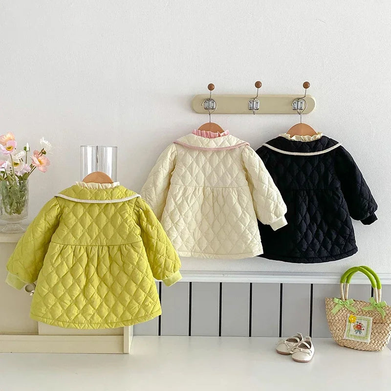 2024 New Winter Children Thick Warm Clothes Toddler Baby Girl Jacket Thicken Warm Cardigan Coat Newborn Baby Girls Thick Coat