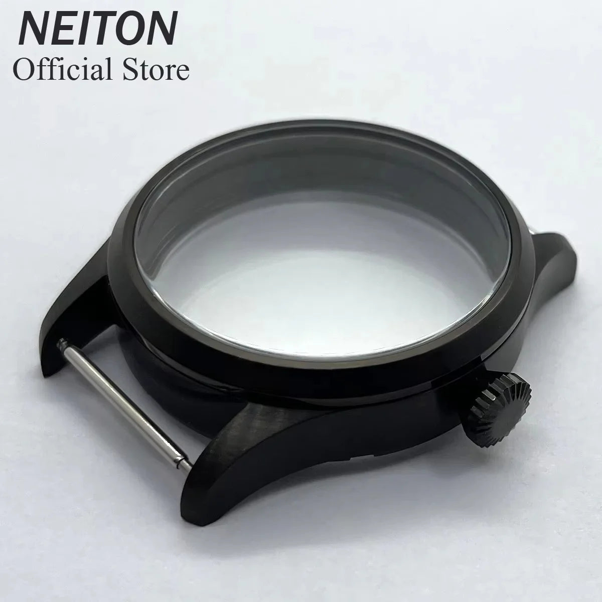 NEITON 42mm Manual Watch Case See-through Back Sapphire Glass Fit ETA 6497 6498 ST3600 3602 Bronzed/PVD Black