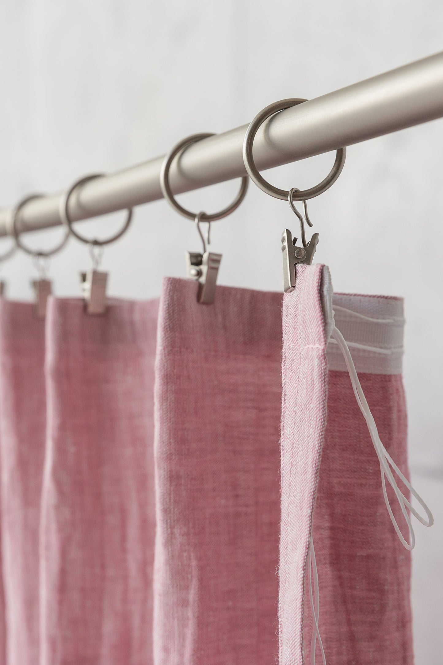 Canary Yellow linen curtain with pleating tape