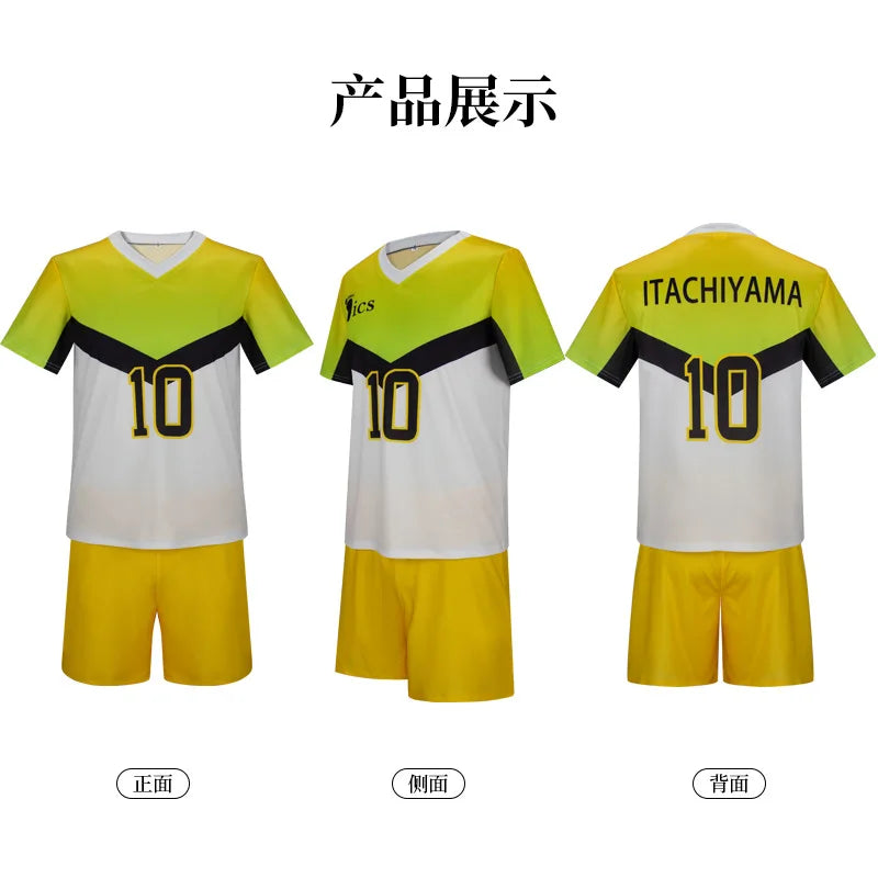 Anime Itachiyama Institute Uniform Sakusa Kiyoomi Cosplay Costume Volleyball Boy NO 10 Uniform Coat T-shirt Halloween Costumes