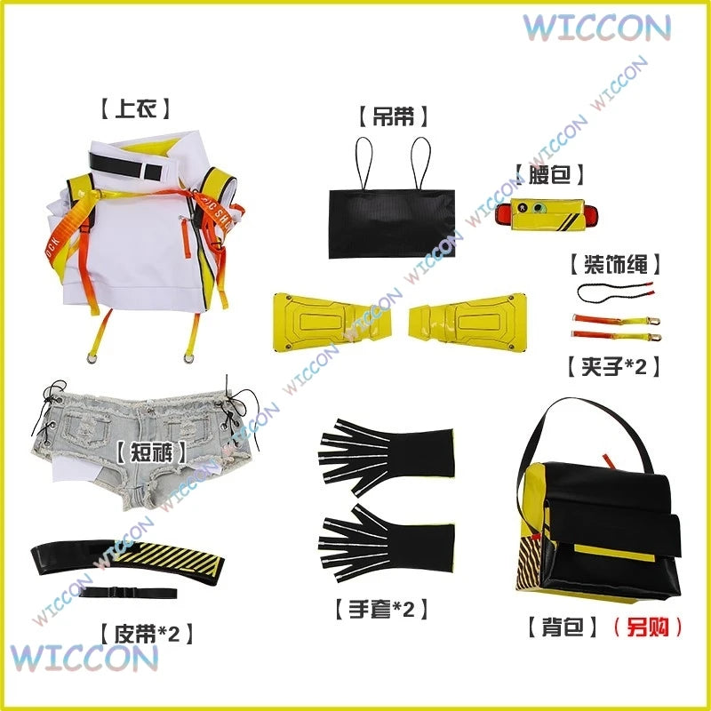 Goddess of Victory Elegg Cosplay Costume Anime Game Roleplay Outfit Goddess Alliance Stage Prop Halloween Party Wig Set Christma