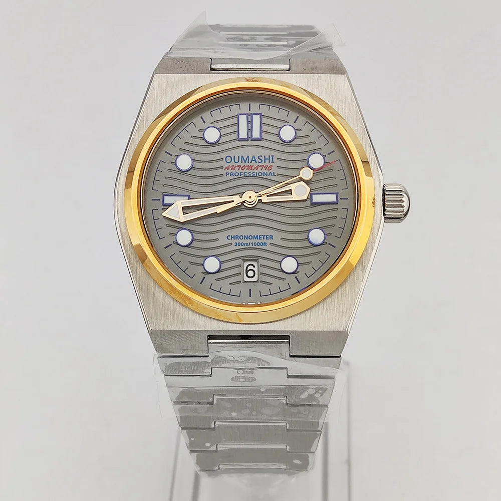 New Luxury Men's watch Stainless steel sapphire glass 10Bar waterproof wrist watch NH35 Movement Automatic mechanical NH35 watch