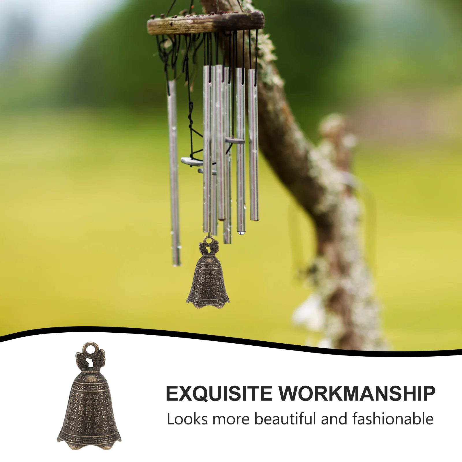 10 Pcs Outdoor Vintage Bell Office Rustic Christmas Decor Iron Colorful Ornaments