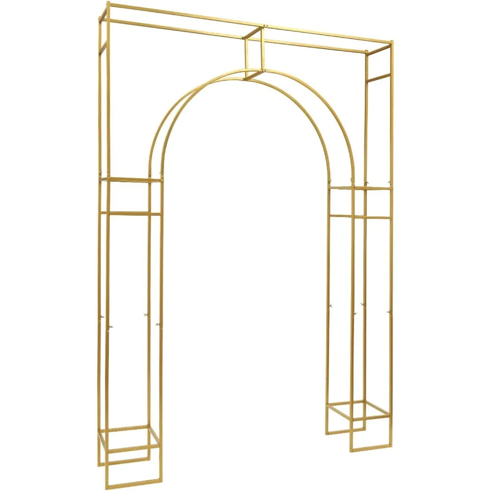 12 x 12 inch Wedding Arch Backdrop Stand, Free Standing Metal Balloon Arch Stand, Wedding Arches, Gold Metal Arch Backdrop Frame
