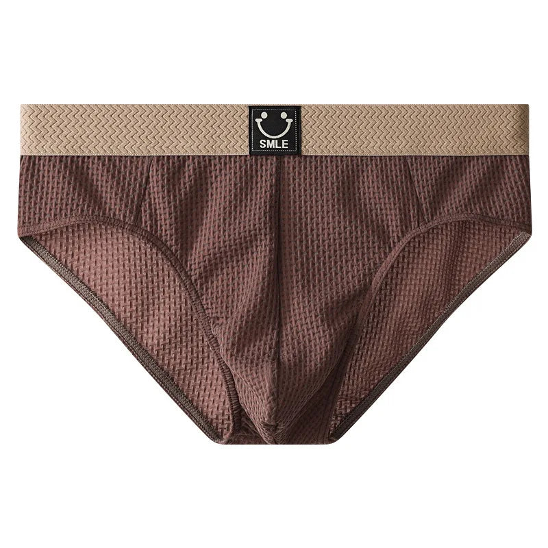 Men Ice Silk Underwear Bulge Pouch Briefs Man Sexy Panties Breathable Underpants Soft Lingerie Male Comfortable Knickers