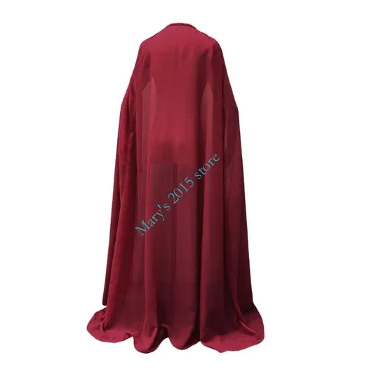 E15F Bridal Wraps Cathedral Length Wedding Cloak Halloween Cosplay Costume for Anime Show Bridal Wedding Capes Shawl