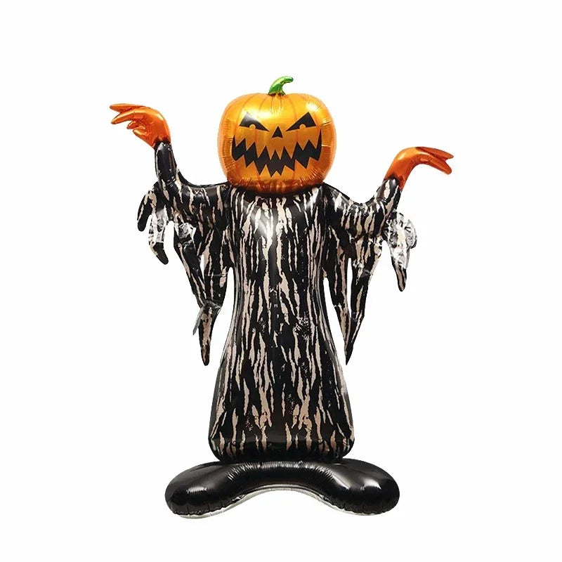 Halloween Decoration Balloon Pumpkin Pile Pumpkin Dead Tree Witch Scythe Grim Reaper Aluminum Balloon Halloween Party Decoration