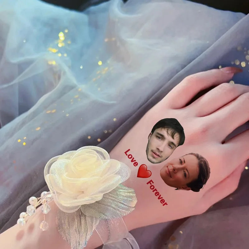 40PCS Customizable wedding temporary tattoo sticker personalized couple lover Proposal Bride groom decoration dressing up marrym