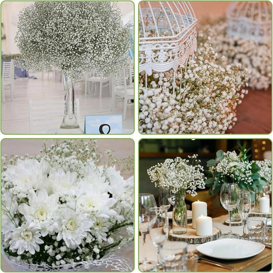 Artificial Plastics Flowers Gypsophila Outdoor Garden Courtyard Home Vase Table Wedding Scene Bride Bouquet DIY Gifts Accessory