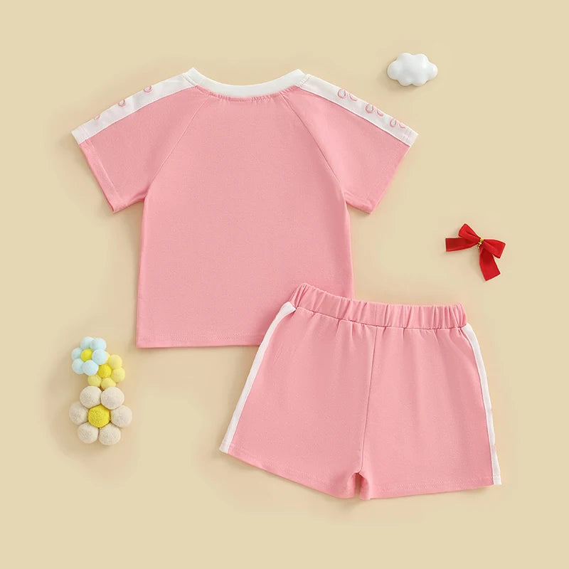 Adorable Baby Girl Floral Print Ruffle Sleeve Top and Shorts Set with Bow Detail - Summer Outfit for Toddler Girls