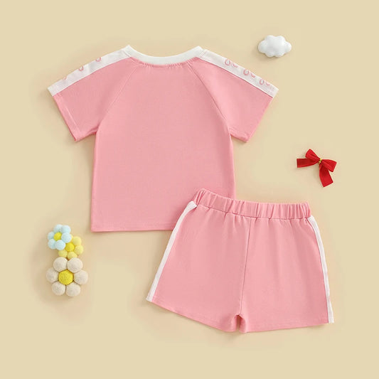 Adorable Baby Girl Floral Print Ruffle Sleeve Top and Shorts Set with Bow Detail - Summer Outfit for Toddler Girls