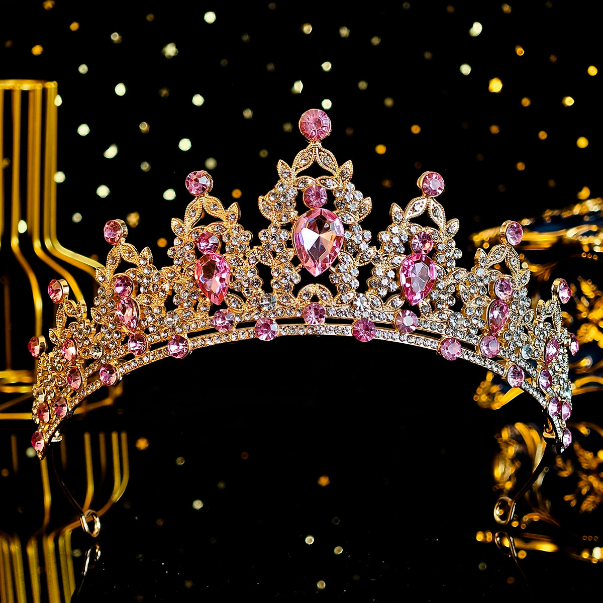 Elegant Crystal Bridal Crown Exquisite European and American Rhinestone Hair Bands Tiara Headpieces Party Jewelry Accessories