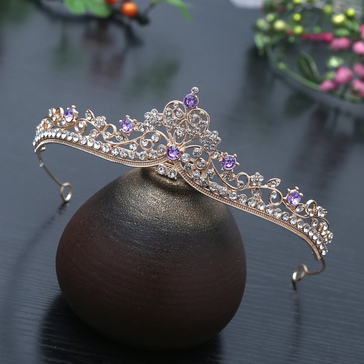 1pc Exquisite Fashion Princess Crystal Hair Crowns Headband Girls Bridal Prom Crown Wedding Party Accessiories Hair Jewelry
