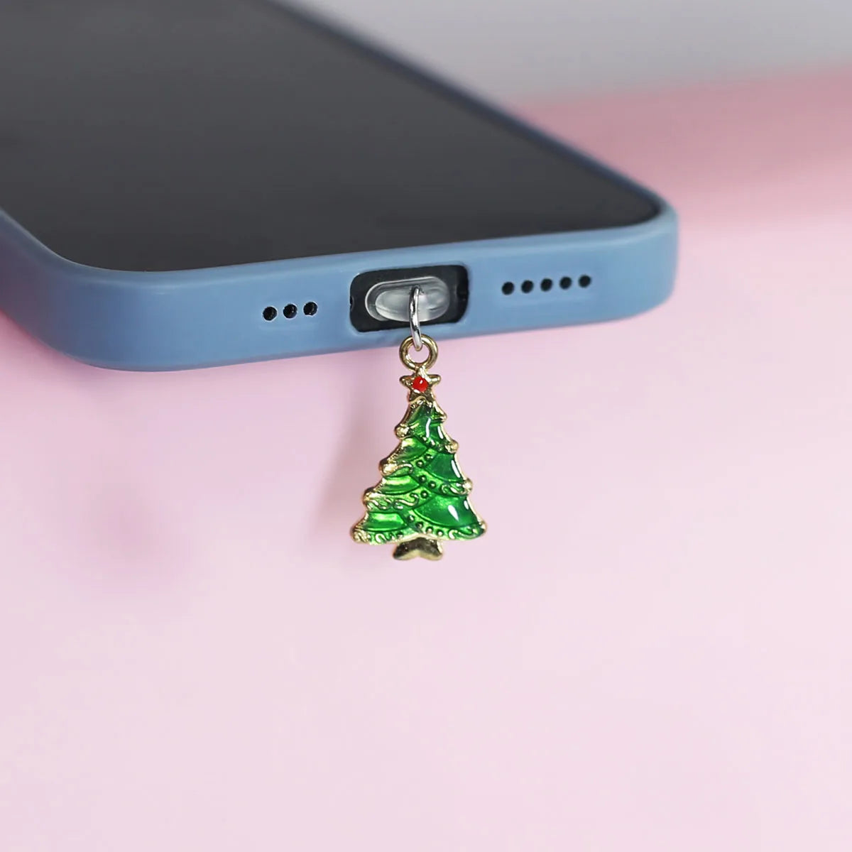 Christmas Santa Claus Christmas Tree Christmas Hat Mobile Dust Plug Pendant For IPhone Accessories Decoration Type-C Port Dust