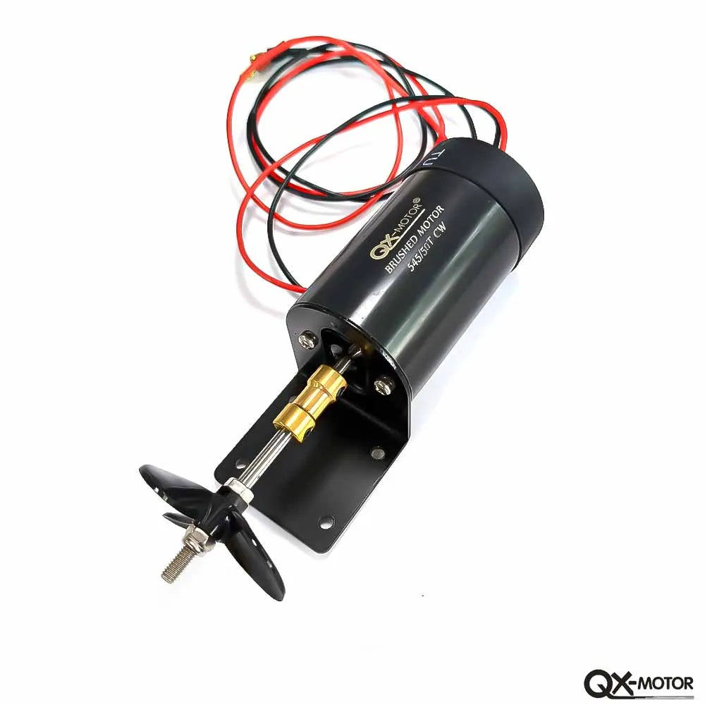 QX-MOTOR 545 / 50T Underwater propeller 12V-16V Brush Motor for unmanned / nesting trawler/remote control duck boat