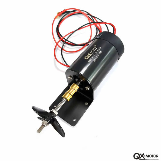 QX-MOTOR 545 / 50T Underwater propeller 12V-16V Brush Motor for unmanned / nesting trawler/remote control duck boat