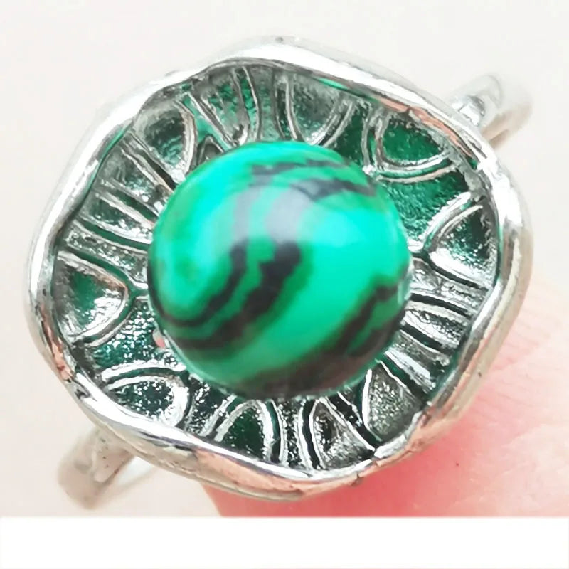 Aventurine Round Bead Ring WB1110