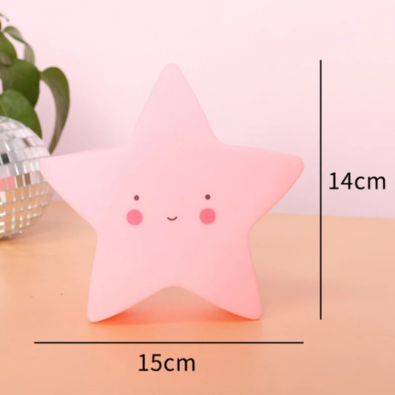 Magic Moon Star Night Light - 3D LED Cartoon Bedside Lamp for Kids Girls, Battery Operated, Nursery Decor Christmas Gift