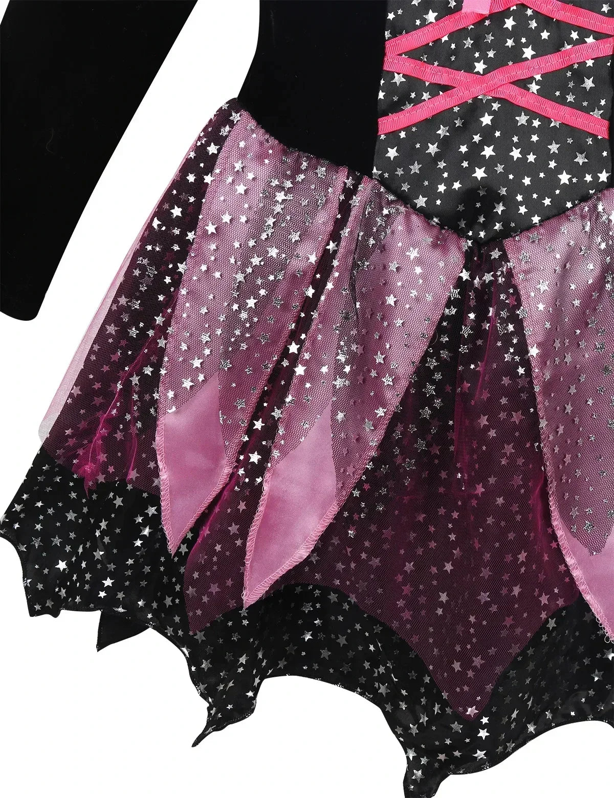 2025 Halloween Baby Girls Witch Dress+Hat+Wand+Candy Bag Costume for Kids Carnival Party Evil Witch Vestidos Set 2-12Yrs Clothes