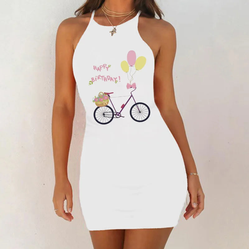 Nightgown Women Kawaii Korean Graphic Nightdress Plus Size Night Dress Sexy Sleepwear Slim Pack Hip Sleeveless Sleepshirts