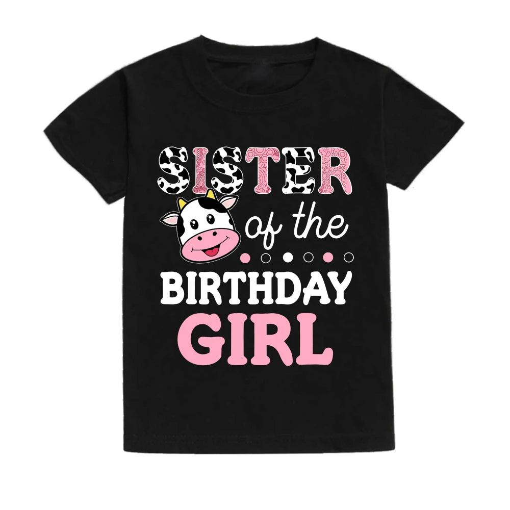 Holy Cow I Am One Family Matching Clothes Baby One Birthday Dad Mom Sis Bro T-shirt  Cute Cow Family Look Outfit Top Baby Romper