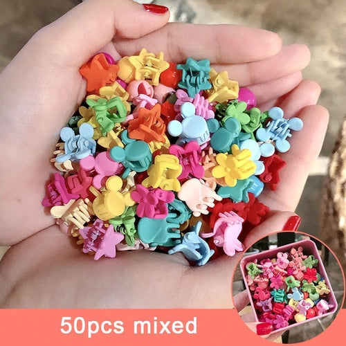 1Set Girls Cute Colorful Cartoon Small Hair Claws