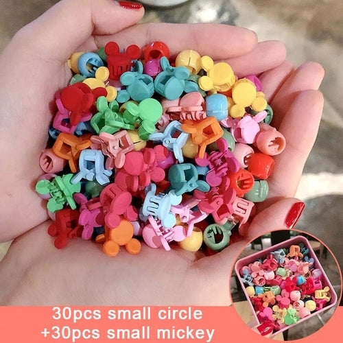1Set Girls Cute Colorful Cartoon Small Hair Claws
