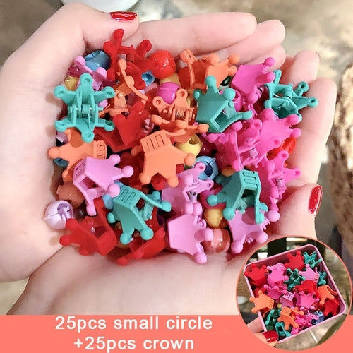 1Set Girls Cute Colorful Cartoon Small Hair Claws