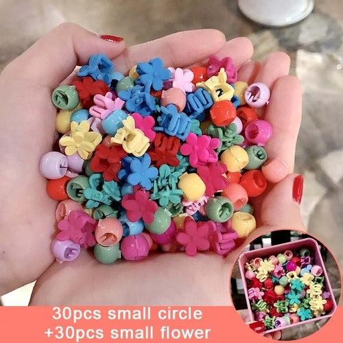 1Set Girls Cute Colorful Cartoon Small Hair Claws