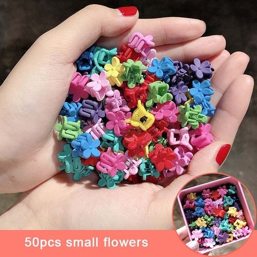 1Set Girls Cute Colorful Cartoon Small Hair Claws