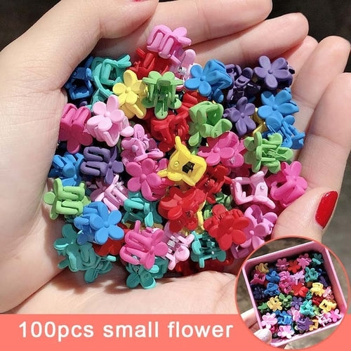 1Set Girls Cute Colorful Cartoon Small Hair Claws
