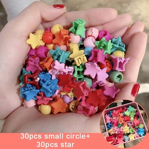 1Set Girls Cute Colorful Cartoon Small Hair Claws