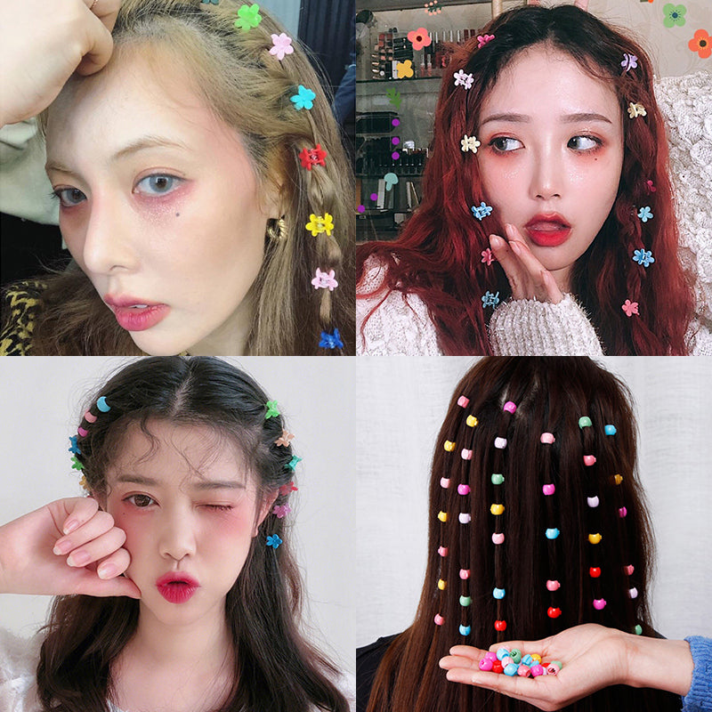 1Set Girls Cute Colorful Cartoon Small Hair Claws