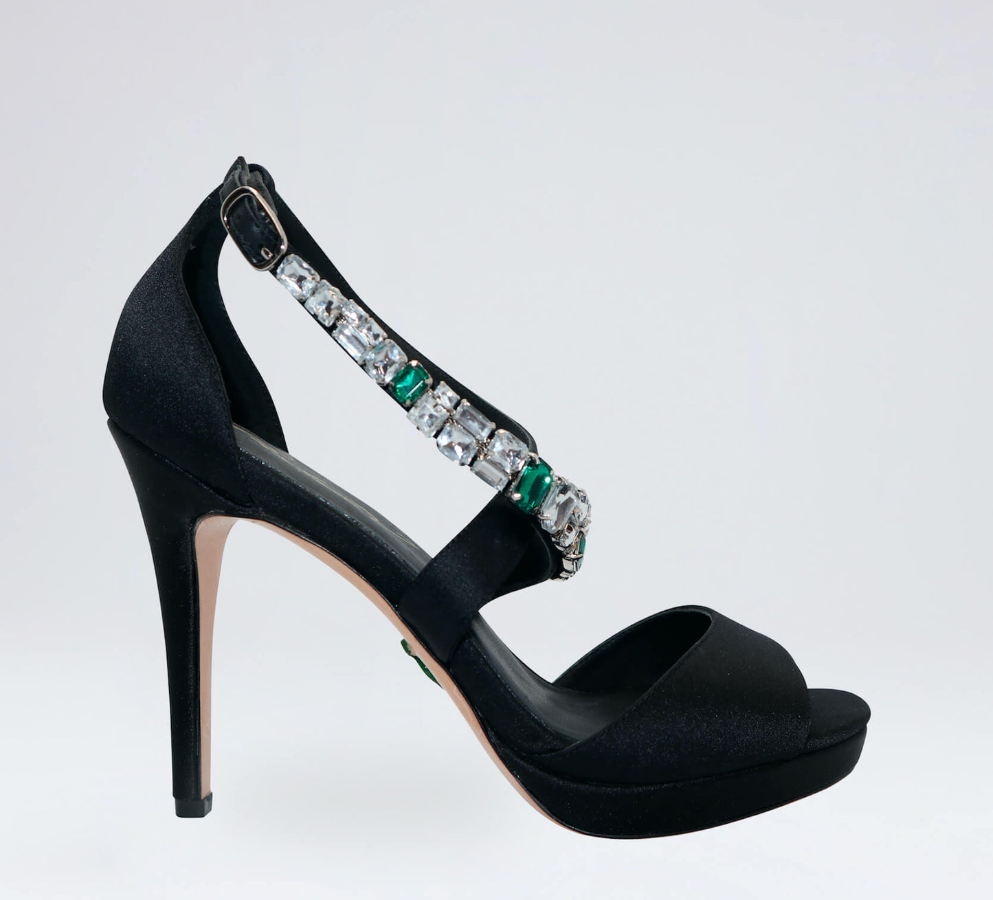 Michaela V Athena Black Crystal Pumps