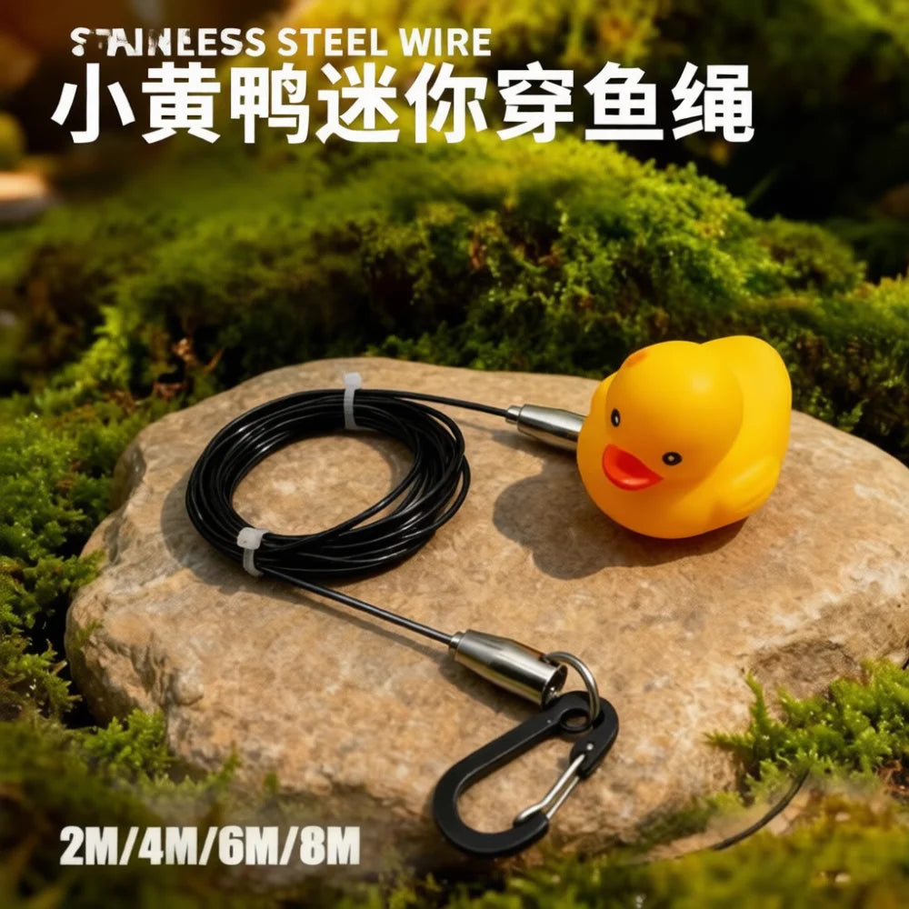 Portable Stainless Steel Live Fish Lock Buckle Fishing Stringer Gear Snap Hook For Outdoor Freshwater Sea Tackle