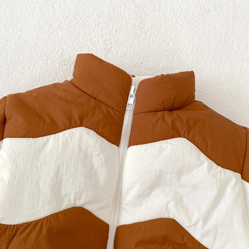 Autumn and winter new style baby clothes for 0-3 years old baby clothes for baby girls and boys color-matched cotton coat