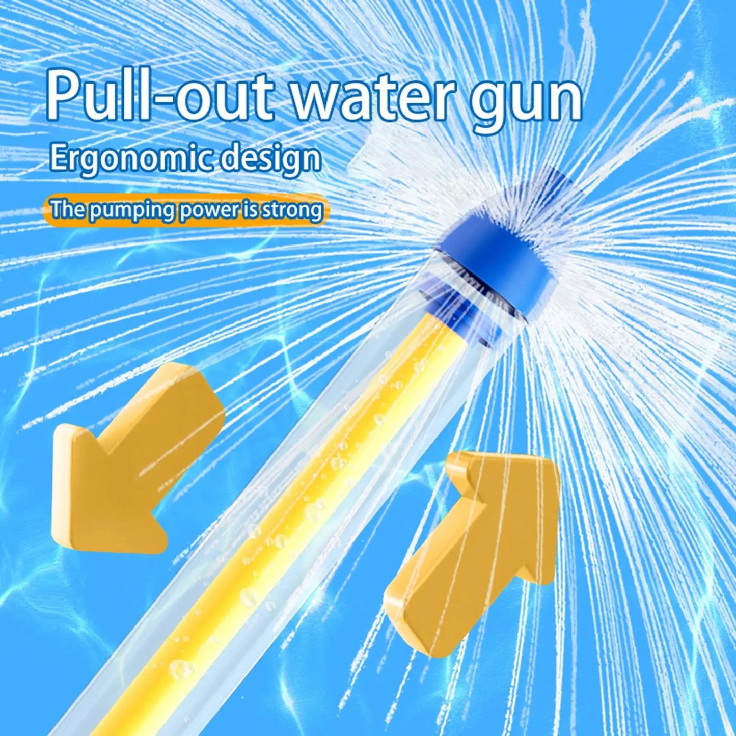 1pc Summer Fireworks Water Gun, Perfect Gift for Water Balloon Fights and Beach Activities, Large Pull-String Fountain Water Gun