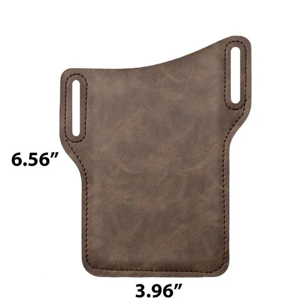 Men Cell Phone Belt Pack Bag Loop Waist Holster Pouch Case Leather Wal