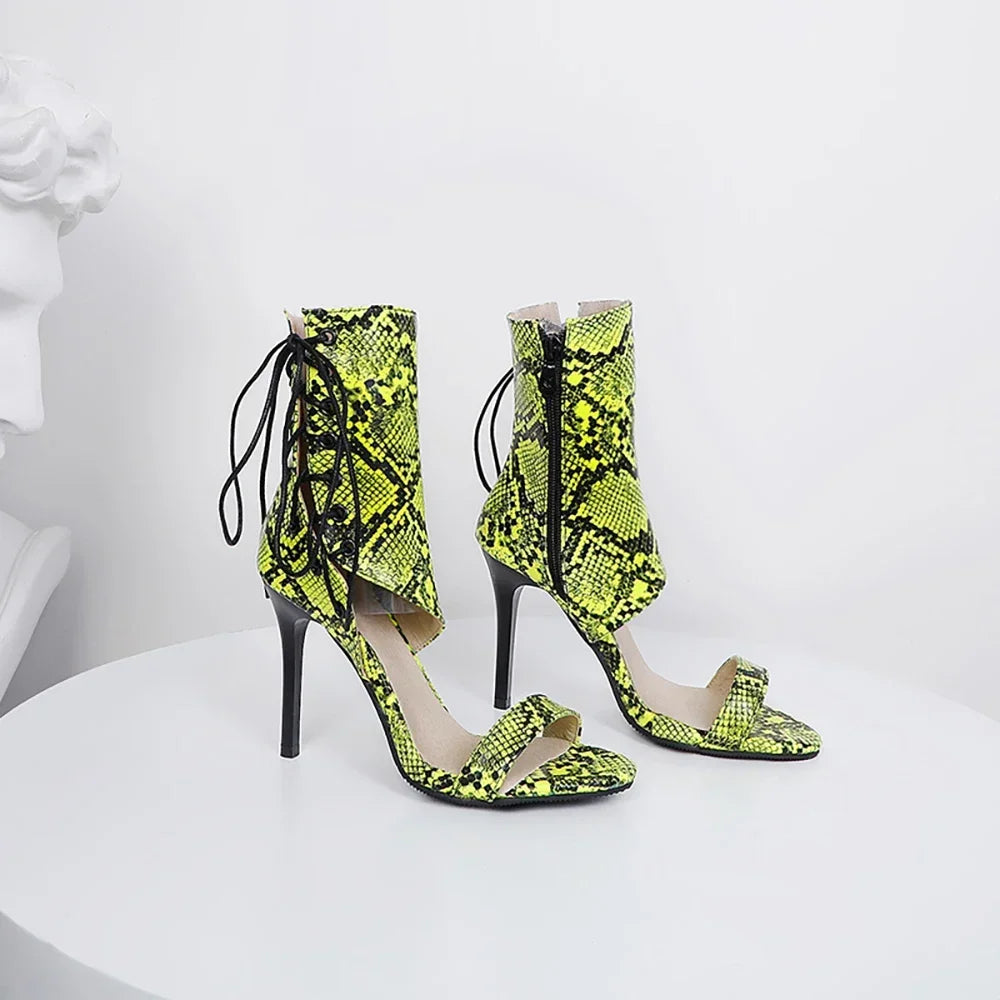 Brand New Glamour Apricot Orange Women Gladiator Sandals Fashion High Heels Lady Shoes Plus Small Big Size 11 30 43 45 48