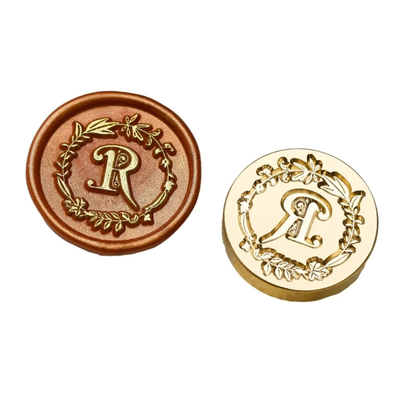 Y1UB Sealing Wax Stamp Letter Series Wax Seal Stamp for Christmas Card Decorations