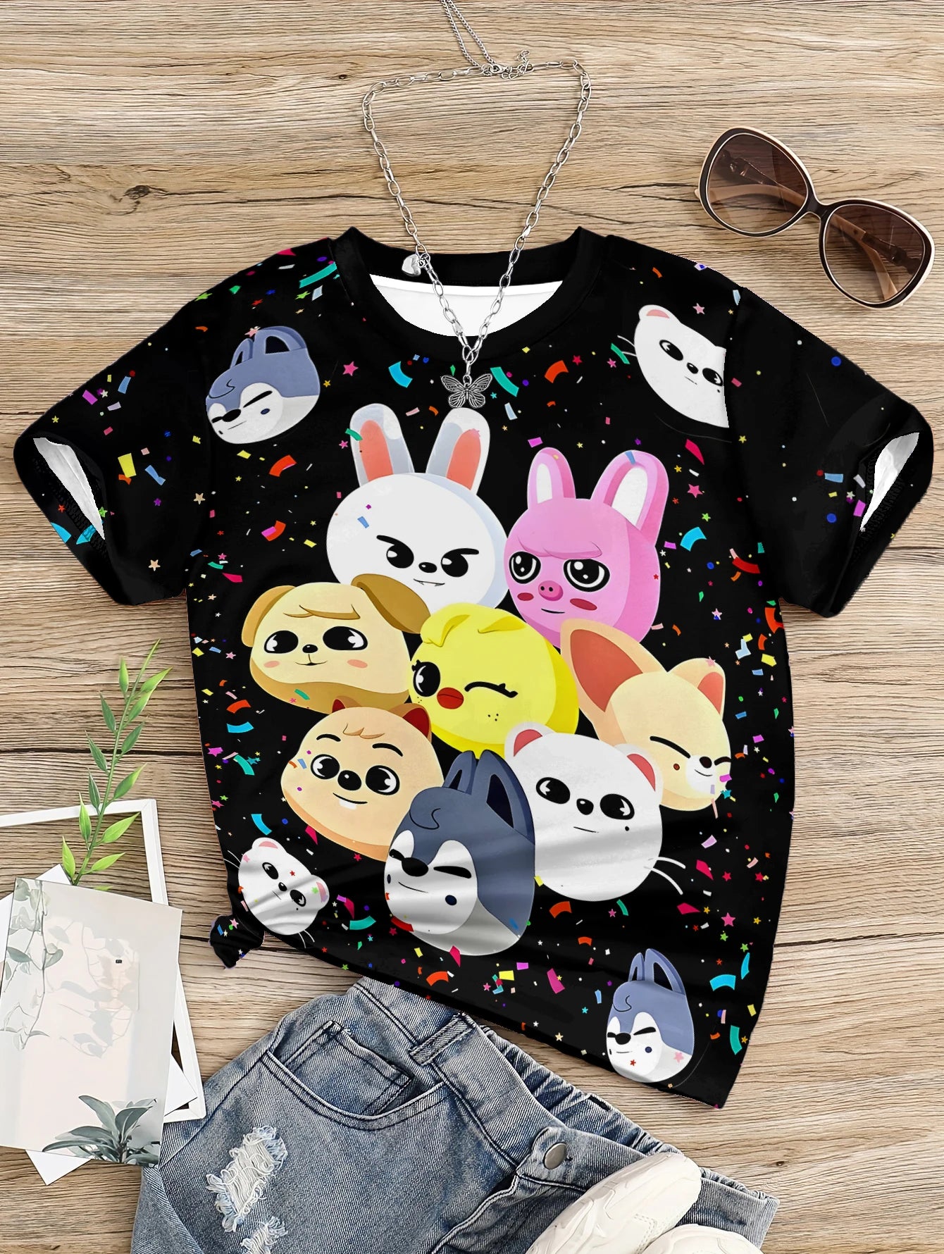 3D Print-S-Skzoo-o-Baby Clothing 5 to 14 Years Male Outdoor Clothes for-S-Stray-Kids-Children Boy Girl k-Kpop Child T-Shirt Top