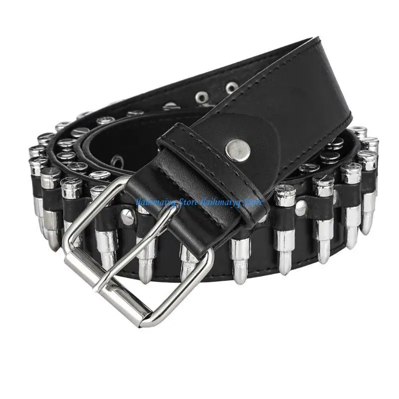 573B Fashion Hot Girls Alloy Warhead Rivet Waist Straps Pin Buckle Belt Universal Coat Dress Ladies Thin Formal Waistband