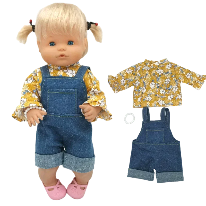 40cm Baby Doll Boy Clothes Grey Rompers Sock Hat For 38 Cm Nenuco Doll Clothing Ropa Y Su Hermanita Toys Wears