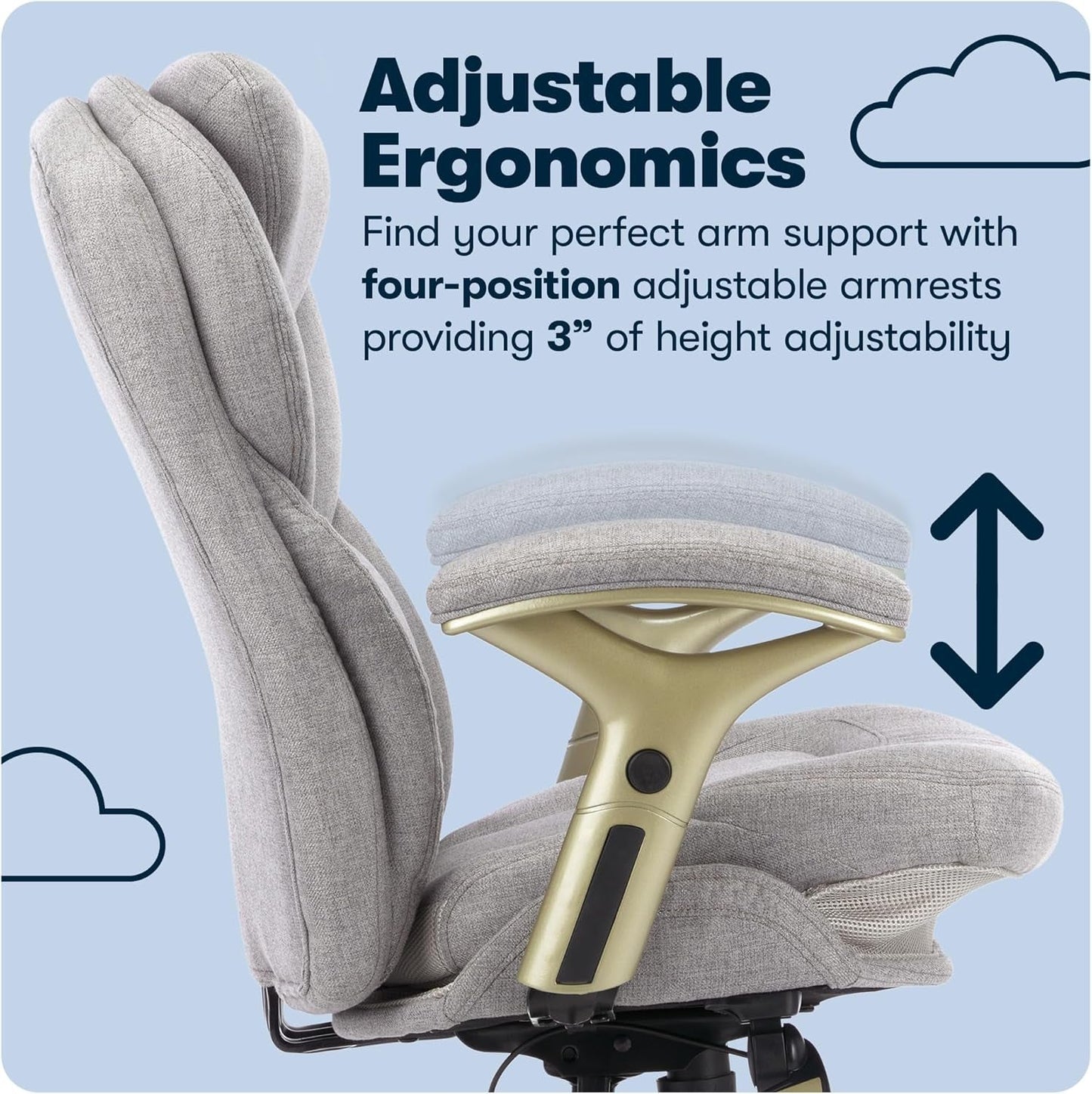 Ergonomic Executive Office Chair With Motion Technology Gray