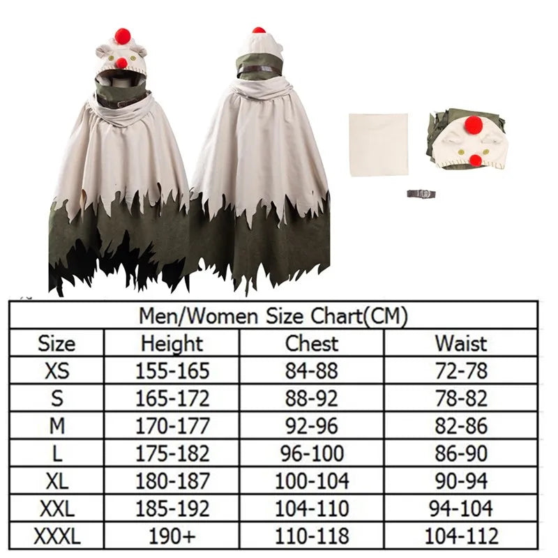 Intergrade Yuffie Kisportabi Moogle Cloak Cosplay Costume Adult Fantasy Hooded Coat Disguise Outfits Halloween Carnival Suit