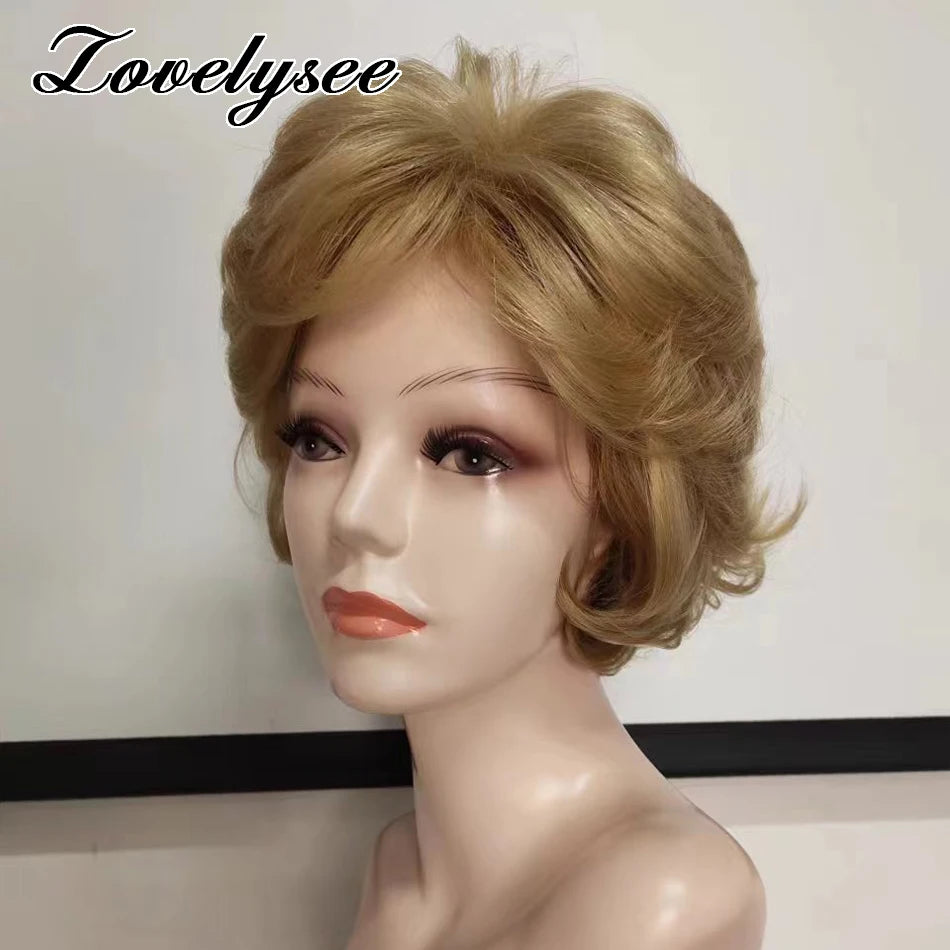 Short Curly Hair Topper Blonde Real Human Hair Toppers 100% Remy Human Hair Toppers Hair For Women Increase Hair Volume
