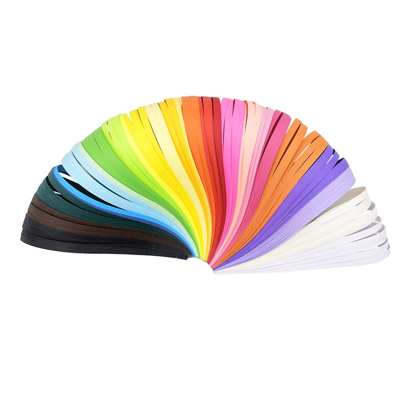 260pcs Quilling Strips Paper Mixed Color Origami Paper craft Diy Hanmade Folding Lucky Wish Star Origami Paper 3/5/7/10mm 390mm
