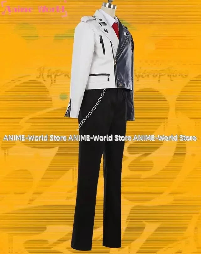 《Custom size》Anime Tragic Amaguni Hitoya Heaven Hell PU Coat Cosplay Costume Custom Made